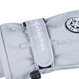 Peart Wolf 防水加絨保暖觸屏滑雪手套 | 加厚防潑水 - 灰白細碼