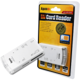 Apaxq CR1300-W 多合一讀卡器 - 白色 | 記憶卡/電話SIM讀卡 | 香港行貨
