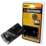 Apaxq CR1300-B 多合一讀卡器 - 黑色 | 記憶卡/電話SIM讀卡 | 香港行貨