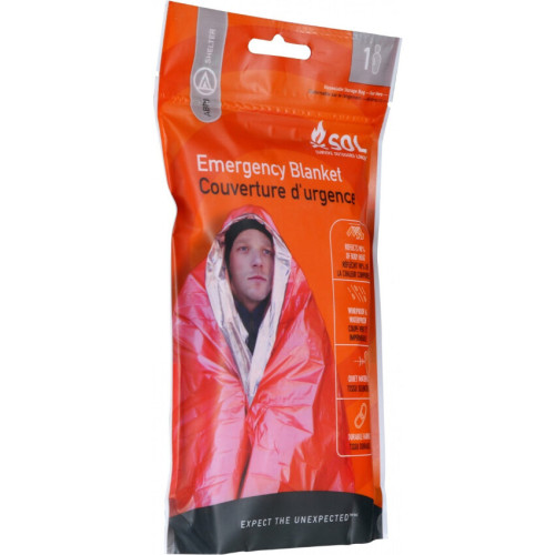 SOL 單人緊急求生防水毯 | 熱量反射保暖 | 高能見性橙色