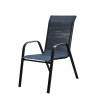戶外庭院網布鐵藝椅 - 黑色 | 可搭高收納 | 耐磨堅固網布