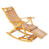 室內摺疊休閒竹搖椅 - 加長款 | 可傾仰150度 | 伸縮加長擱腳板