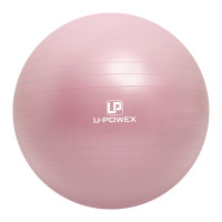 U-POWEX 加厚防爆健身瑜伽球 - 淺粉色55cm | 磨紗防滑面料 | 加厚抗壓抗撕裂