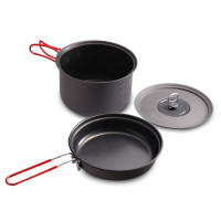Coleman 鋁質露營煮食煲及煎鍋套裝 | 附收納網袋 | 1.7L單手鍋+煎鍋 | 不粘鋁鍋