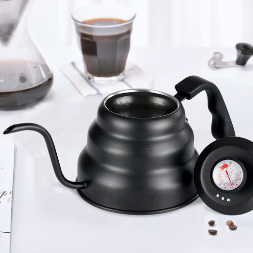 Nidouillet EH003201 1L咖啡茶壺 | 溫度計頂珠 | 鵝頸噴嘴設計
