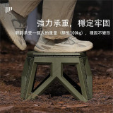 Nidouillet EH008702 便攜摺疊椅子 - 綠色 | 三角形椅腳設計