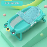 可測溫摺疊式嬰兒浴缸 - 藍色浴網款 | 適合12個月以上小童使用