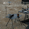 Shinetrip 鋁合金露營折疊戰術桌 - 黑色 | 免安裝摺疊收納 | 多個置物提手位置