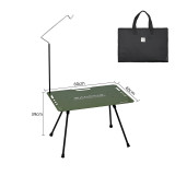 Shinetrip 鋁合金露營折疊戰術桌 - 綠色 | 免安裝摺疊收納 | 多個置物提手位置綠
