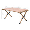 Shinetrip 原木色櫸木蛋捲桌 - M | 三角穩固支撐 | 捲摺收納