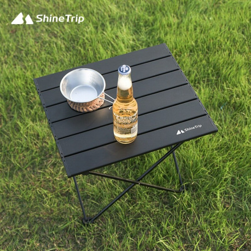 Shinetrip 快速簡易折疊露營桌 - 黑色S  | 加厚鋁合金支架