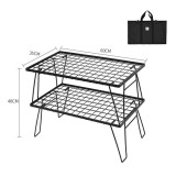 Shinetrip 戶外多用途折疊鐵網桌 - 兩件裝 | 附收納袋  | 自由組合形狀