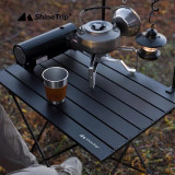 Shinetrip 簡易組合置物折疊桌 - 黑色S | 摺疊磨砂桌板
