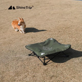 Shinetrip 鋁合金寵物戶外折疊床 - 黑色 | 防抓痕撕咬面料