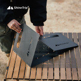 Shinetrip 露營折疊碳鋼擋風板 - 白色 | 附牛津布收納袋