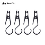 Shinetrip 天幕帳篷吊掛夾 (一包4隻) | 鱷嘴防滑設計 | 多功能可掛可勾