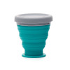 M square 旅行美學 200ml矽膠折疊杯 - 藍色 | 食品級矽膠 | 40℃-230℃適用
