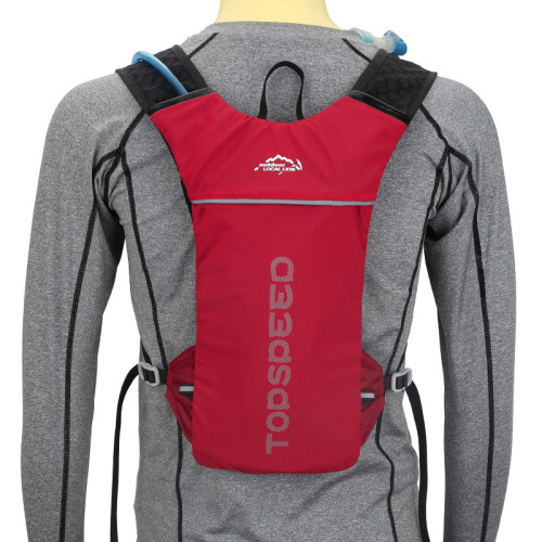 INOXTO 5L越野跑輕量網布反光背包 -  红色 | 馬拉松長跑背包 | 設軟水壺口袋及水袋倉 | 僅250g