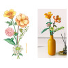 LOZ 1658 陽光活力橙積木花束 (456PCS) (不含花瓶) | 花莖高度可調節 | 家居積木裝飾