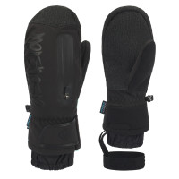 Gsou Snow 內置護腕包指滑雪手套 - 黑色S碼 | 手護腕可拆設計 | 拉鏈雪卡收納袋