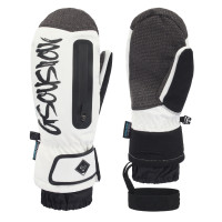 Gsou Snow 內置護腕包指滑雪手套 - 白色M碼 | 手護腕可拆設計 | 拉鏈雪卡收納袋
