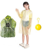 一次性便攜雨衣球 | 透明雨披 (顏色隨機) - 兒童款