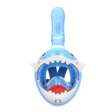 THENICE KF3 兒童全罩式防霧浮潛面罩 - 鯊魚藍色