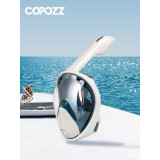 COPOZZ 全乾式潛水浮潛面罩  - 墨綠色 L/XL