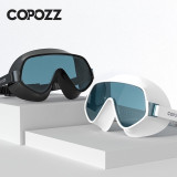 COPOZZ 液態矽膠超廣角大框防霧泳鏡 - 冰川白