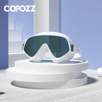 COPOZZ 液態矽膠超廣角大框防霧泳鏡 - 冰川白
