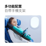 Naturehike 多功能U型充氣枕 - 藍色 (NH20ZT004) | 附懶人手機支架 | 無需用泵充氣