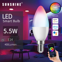 Sunshine LUMI E14 5.5W智能燈泡 | APP控制RGB光效 | Google Home遙控 | 香港行貨
