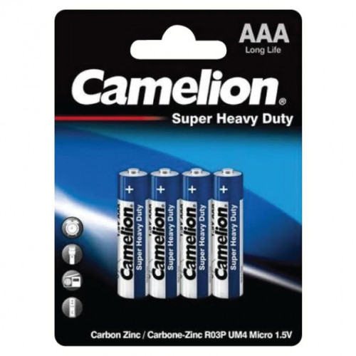 Camelion 4粒裝 AAA 碳性電池 (470mAh)