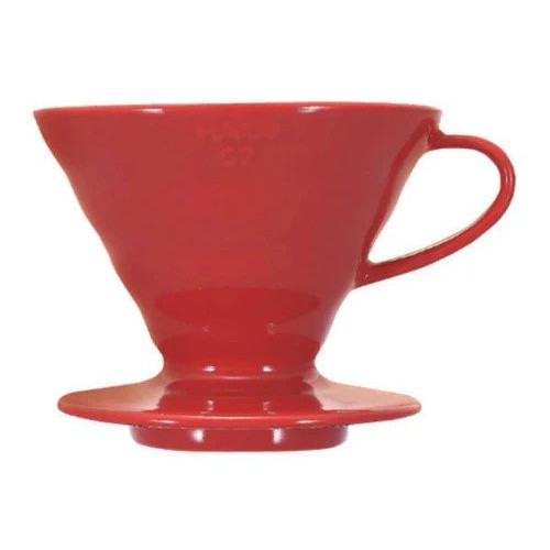 日本 Hario V60 02 手沖咖啡陶瓷濾杯 - 紅色 | 附V60量匙 | 可沖4杯咖啡