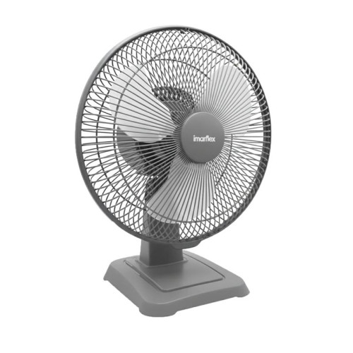 伊瑪牌 Imarflex黛珂10吋強風金屬座檯扇 - IFT-25GY  | 3段風速調校 | 香港行貨 - 灰色