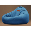 [經典款] Luckysac 絨麻豆袋懶人梳化 - 皇家藍 (標準款) | 高彈EPP粒子填充 | 包裹式舒適躺 | 豆袋沙發