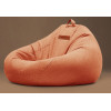 [經典款] Luckysac 絨麻豆袋懶人梳化 - 柿子橙 (標準款) | 高彈EPP粒子填充 | 包裹式舒適躺 | 豆袋沙發