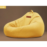 [經典款] Luckysac 絨麻豆袋懶人梳化 - 玉米黃 (標準款) | 高彈EPP粒子填充 | 包裹式舒適躺 | 豆袋沙發