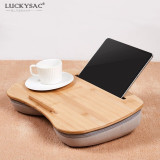 Luckysac 簡易電腦桌抱枕 - 藏青藍 | 楠竹桌面 | EPS粒子枕頭