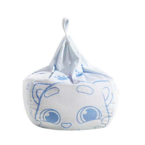 Luckysac 兒童短毛絨豆袋懶人梳化 - 藍色 (小童款) | 高彈EPP粒子填充 | 包裹式舒適躺 | 豆袋沙發