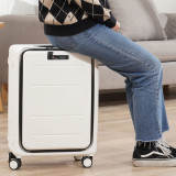 BUBULE 20寸前開蓋萬向輪摺疊行李箱 - 白色 | 超易輕鬆收納 節省空間