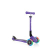 Globber JUNIOR FOLDABLE LIGHTS 兒童可摺疊閃燈滑板車 - 紫色 | 2歲至6歲適用 | 3段高度調節 | 香港行貨