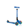 Globber JUNIOR FOLDABLE LIGHTS 兒童可摺疊閃燈滑板車 - 藍色 | 2歲至6歲適用 | 3段高度調節 | 香港行貨