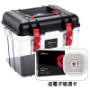 EIRMAI R15便攜手提塑料密封防潮箱 - 黑色 | 配電子吸濕卡 | 頂部設濕度錶 | 電子濕度錶