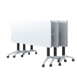 組合拼接可移動摺疊培訓桌會議桌 - 160x60cm| 辦公室折疊帶滑輪桌