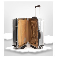 免拆卸帶拉鏈超加厚耐磨行李箱保護套 - 20寸| 透明防水無邊框行李箱套/喼套 