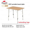 Naturehike 戶外露營便攜式板桌可伸縮桌腳 | 野餐燒烤簡易方桌 | 簡單安裝 - 竹紋(中號) CNH22JU049
