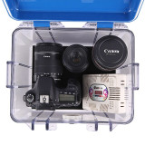 EIRMAI R10迷你塑料防潮箱 - 藍色 | 配電子吸濕卡 | 頂部設濕度錶