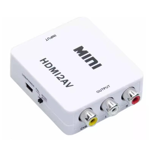 HDMI轉AV 高清視頻轉換器 | 遊戲機轉電視轉換器 三色線轉換小白盒