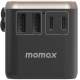 Momax 1-World 70W GaN 3C2A +AC 旅行充電插座 - 鈦金屬色 (UA8UKE) | 內置JP/US、AU、EU、UK插座 | 香港行貨